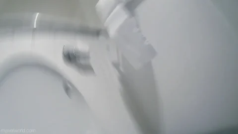 Faye Taylor – Open Legs Over the Toilet Blowjob
