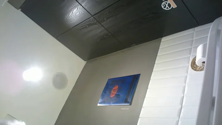Asian Woman Exposing Buttocks in Bathroom