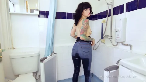 Peeing In My Jeans From Behind