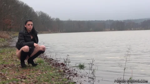 Annie – Pissing Scene 4 Outdoor Lake Shore