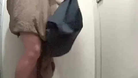 Caucasian and Asian Women Bathroom Peepshow