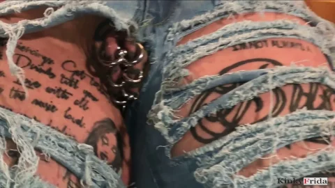 DOMINATRIX FRIDA – Pissing Compilation – Pierced And Tattooed Girl