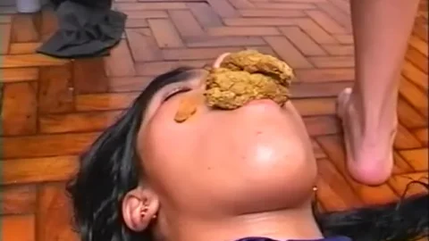 Latina girls eat each other out with food on skin in living room