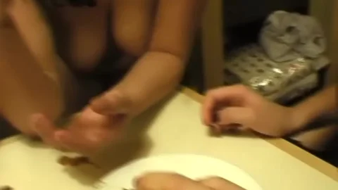 Three Lesbians Hot Scat Breakfast