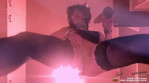 SlutOrgasma – Shitting Pissing Smearing Fucked in Kitchen