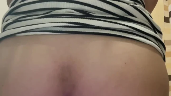 Huge Nasty Shit – Girl Defecates on Toilet in Purple-Lit Bathroom