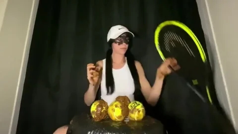 Daddysaysgo – Scat Tennis with Brunette Milf Doggy Style