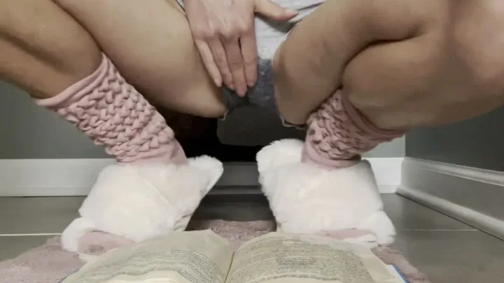 GirlsOutWest: Bursting Desperate Pee on a Book – I Was Curious
