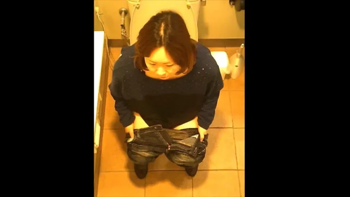 Asian Woman Uses Bidet Toilet