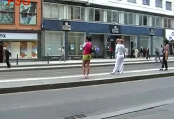 Sharka Walking 07 – Wet Spot on Shorts in Public