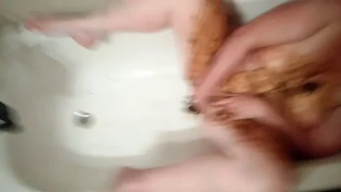 Alexandra – Playing in the Bathtub with Chocolate