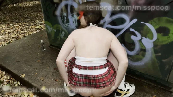 MissPoop – Slutty schoolgirl in the woods