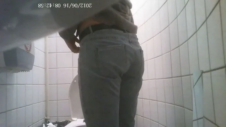 Student Restroom 79: Brunette & Dude in Bathroom