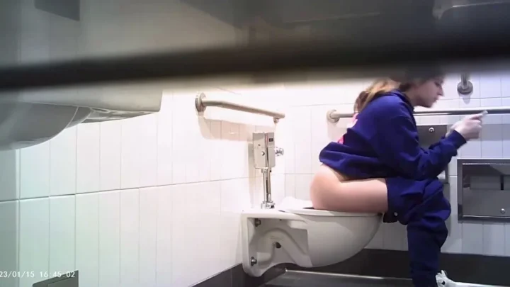 Hot Girls On Student Toilet 12: Voyeuristic Phone Check